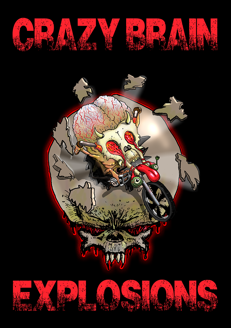 Logo staand Crazy Brain Explosions Marcel Thijs @Thijsproductions